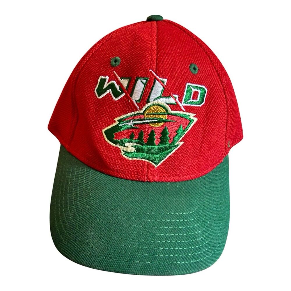Minnesota Wild Vintage Reebok NHL Second Season Stretch Fit S/M Hockey Rare Hat